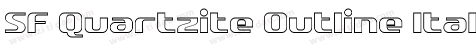 SF Quartzite Outline Italic字体转换